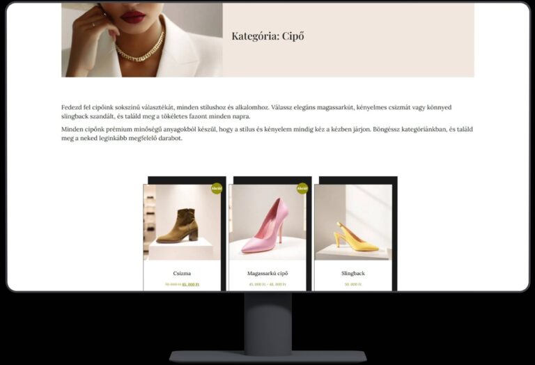 demo webshop asztali nézet 2