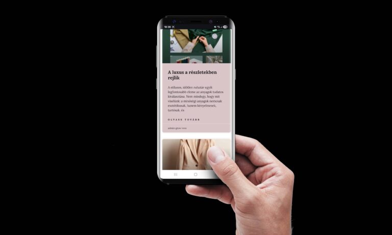 demo webshop mobilos nézet 2