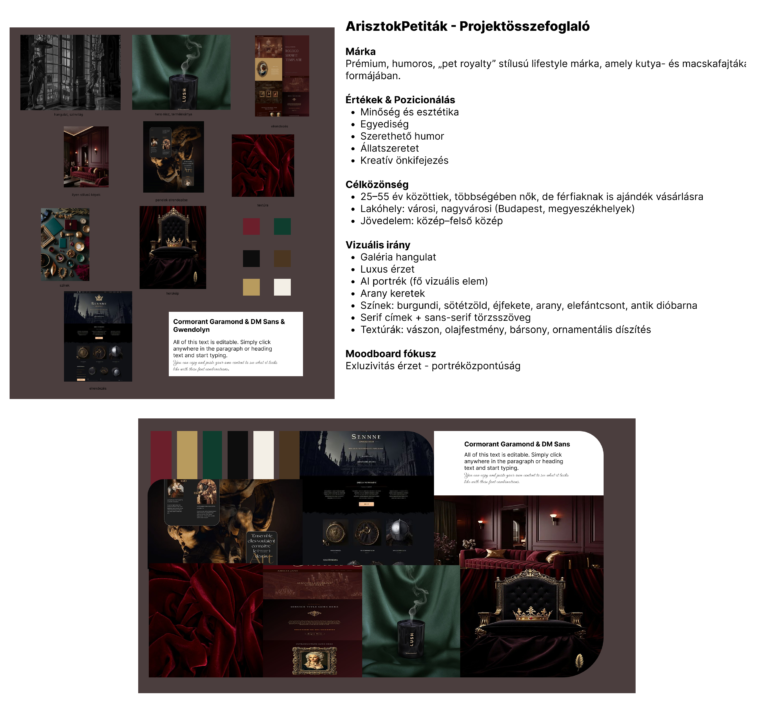 ArisztokPetiták moodboard